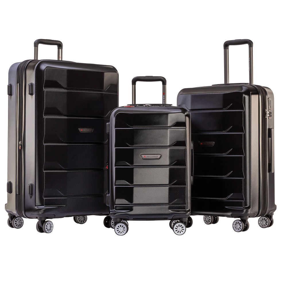Air Canada 3 pcs Hardside set PORTO Collection (Black) - Nbc Rewards